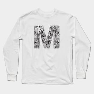 Floral Letter M Long Sleeve T-Shirt